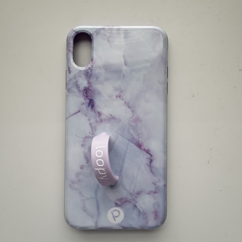 Purple Marble iPhone XS Max Loopy Case